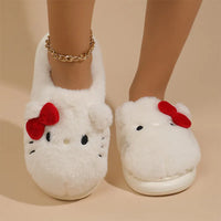 Hello Kitty Fur Plush Slippers