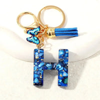 Sparkle & Shine Letter Charm Keychain