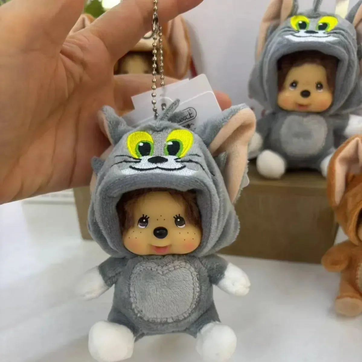 Monchichi Tom & Jerry Plush Keychain