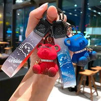Gradient Starry Sky Bear Acrylic Keychain