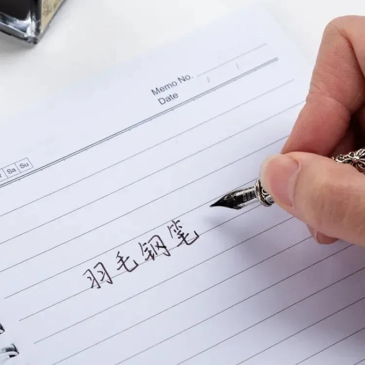 Wizarding Quill Feather Pen & Ink Set