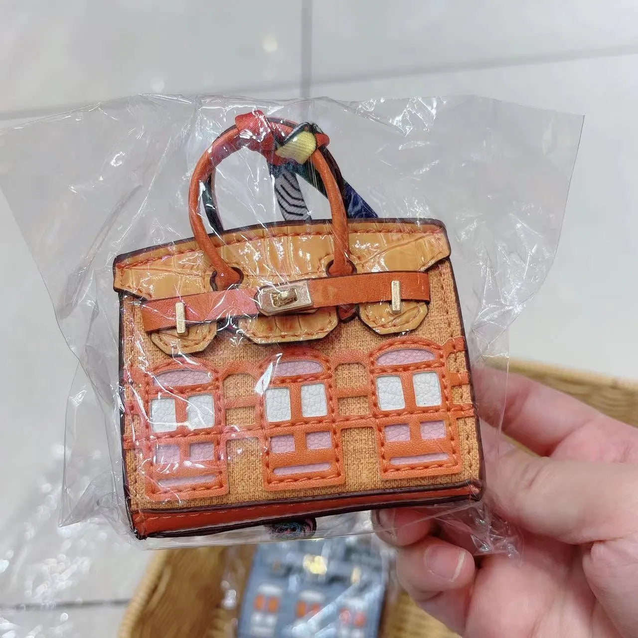 Mini Leather Bag Keychains