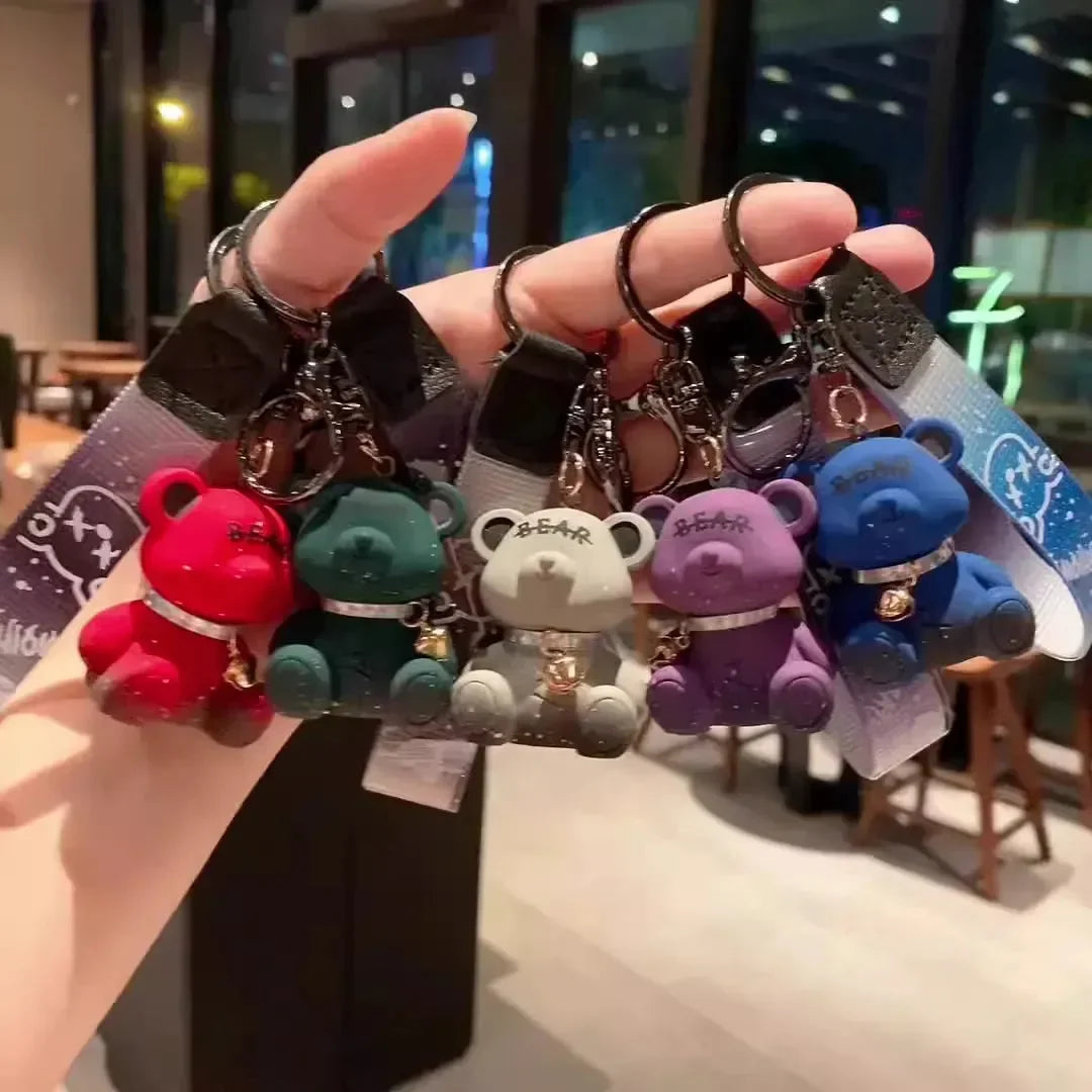 Gradient Starry Sky Bear Acrylic Keychain