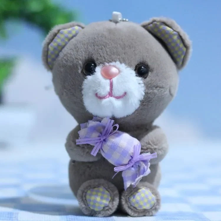 Candy Cuddle Bear Plush Keychain