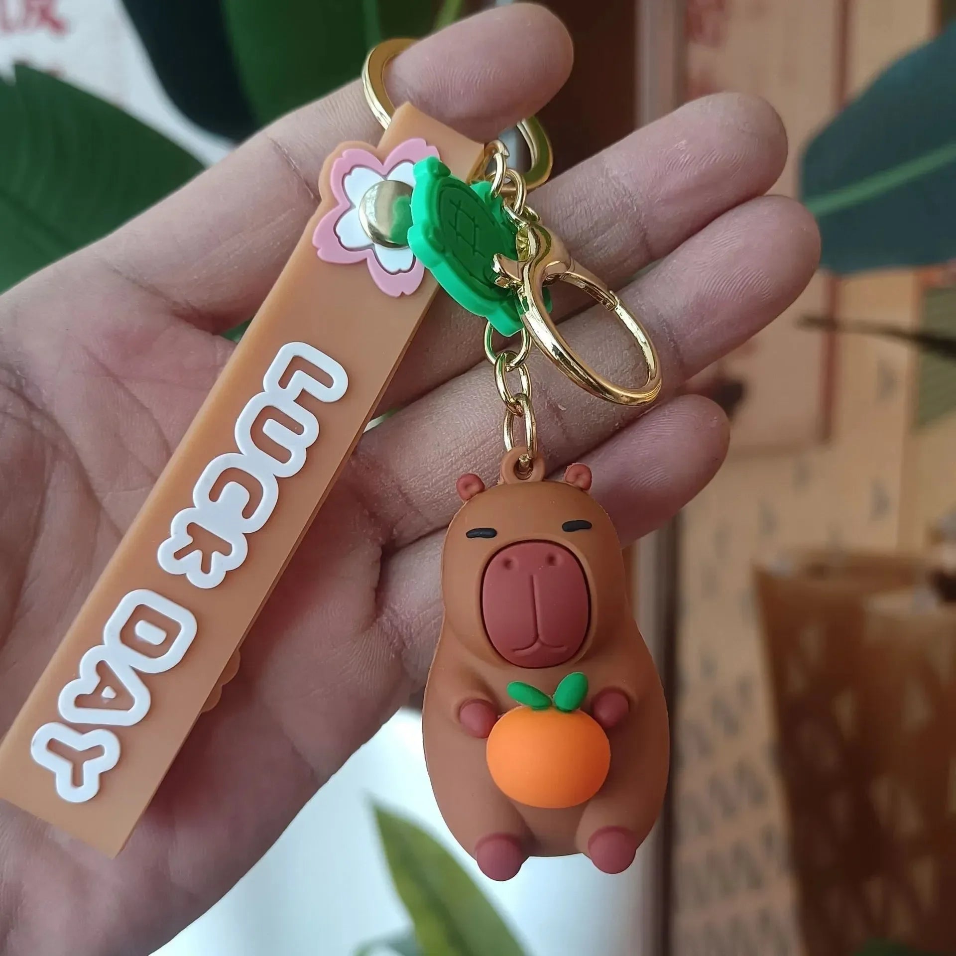 Lucky Loop Capybara 3D Keychain