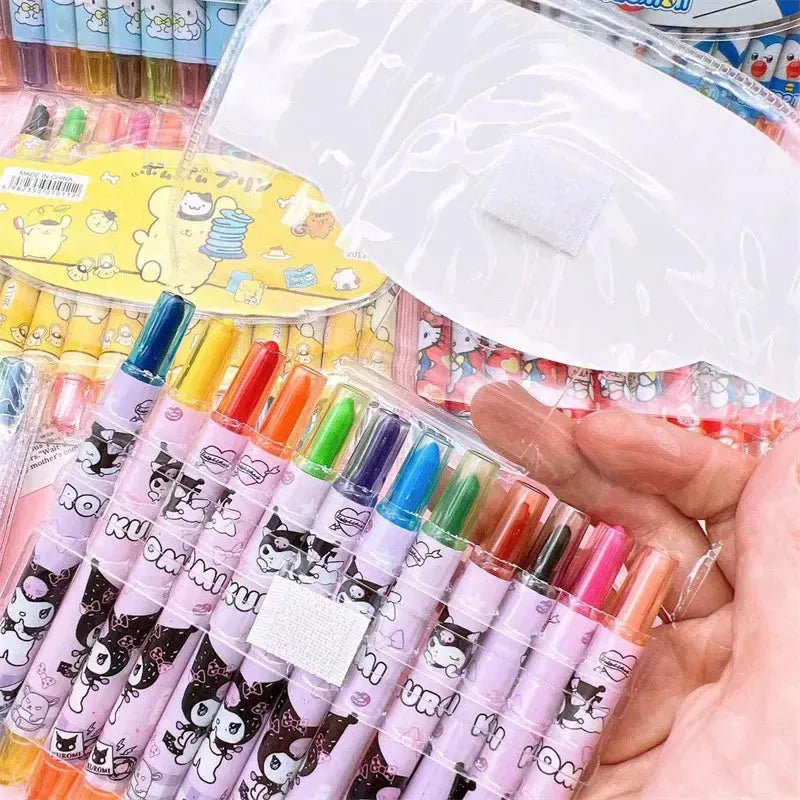 Sanrio Rainbow Crayon Set (12 Pcs)