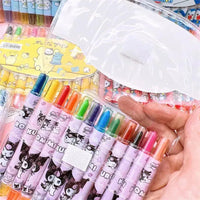 Sanrio Rainbow Crayon Set (12 Pcs)