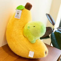 Banana Hiding Capybara Plush