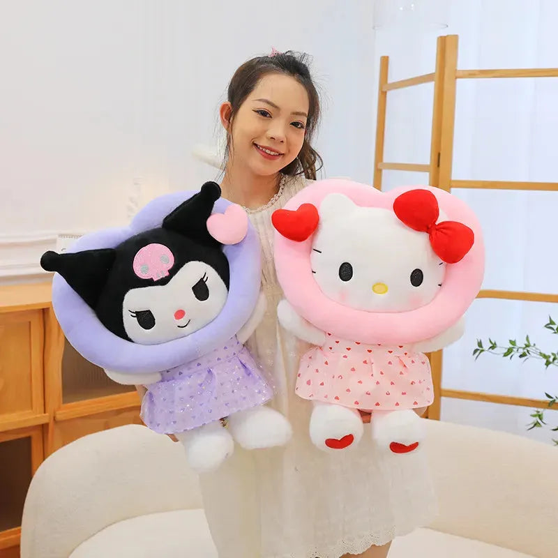 Sanrio Kuromi Hello Kitty Heart Plushies