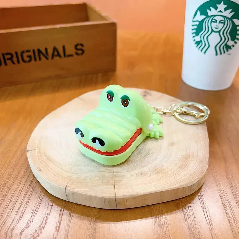 Dino & Croc Finger Game Keychain