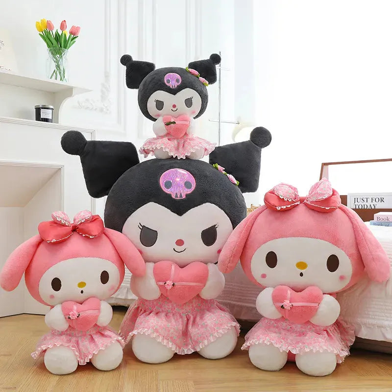 Kuromi My Melody Gift of Heart Plushies