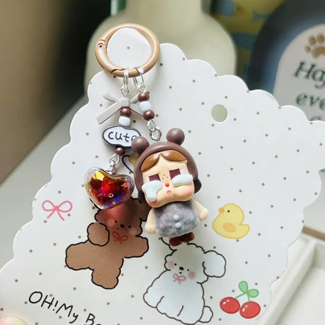Crybaby Cuties Resin Charm Keychain