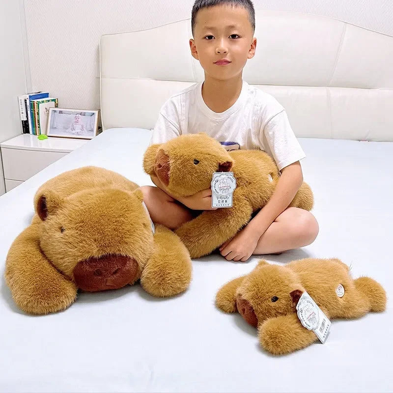 Lazy Lounger Capybara Plush Pillow