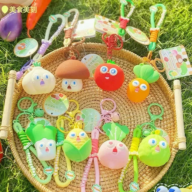 Screaming Vegetables Eye-Popping Keychain