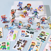 Minecraft Pixelated Cardboard Block Figurines (24 pcs/set)