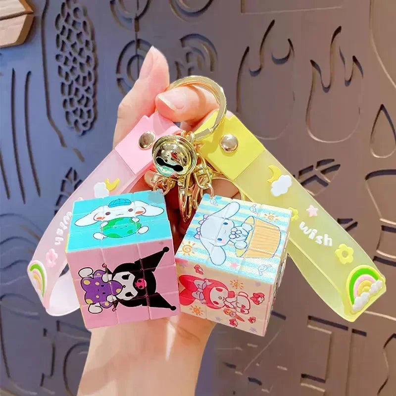 Pocket Rubik's Cube Fidget Keychain
