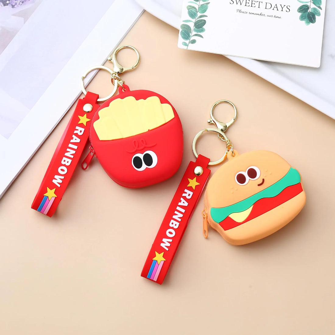 Foodie Coin Purse Keychains