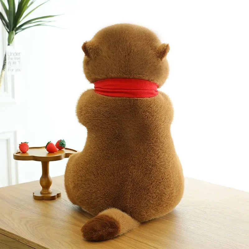 Peluche Castor à écharpe rouge 