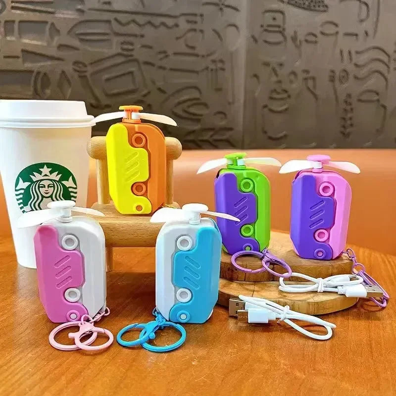Fan Keychain Pocket Breeze Folding Fan Keychain