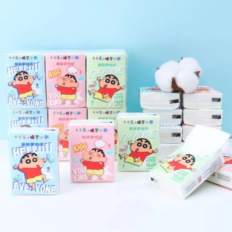 مناديل جيب تشيكي كرايون شينشان (عبوة من 6 قطع) 