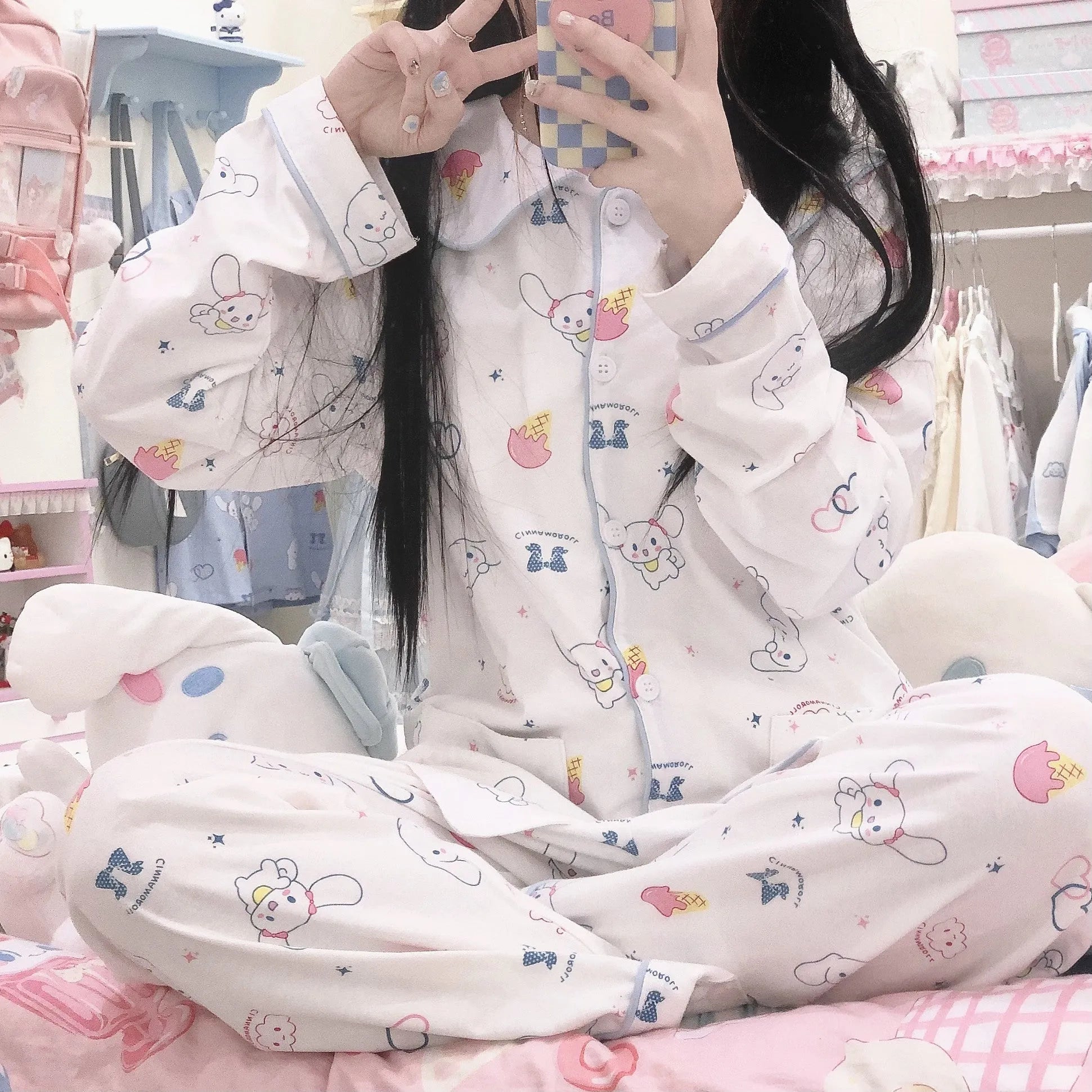 Cute Anime Pajamas Suits Set PN4338 - Bear Hugs