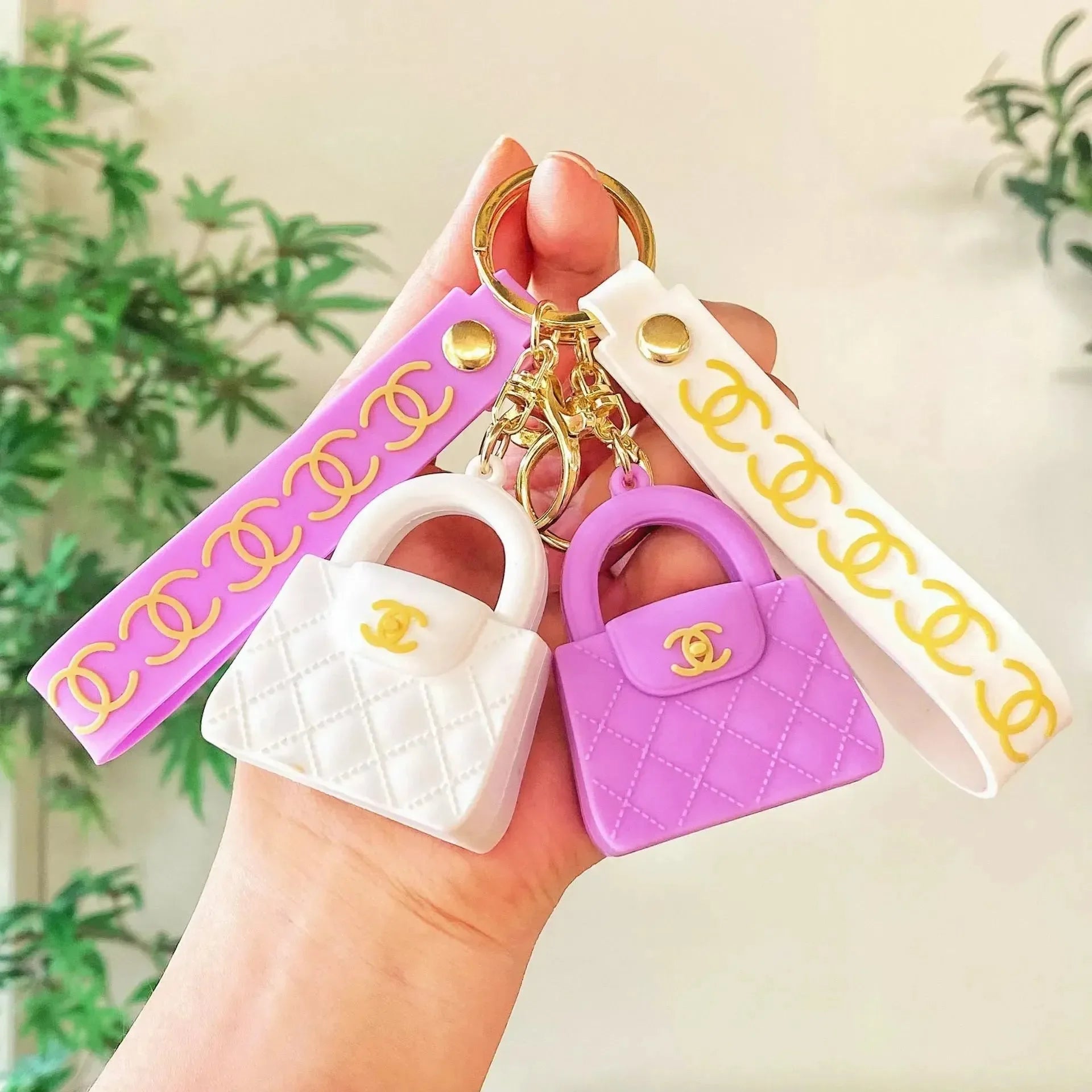 Luxury CC Bag Shaped Keychain
