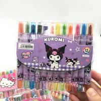 Sanrio Rainbow Crayon Set (12 Pcs)