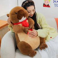 Peluche Castor à écharpe rouge 