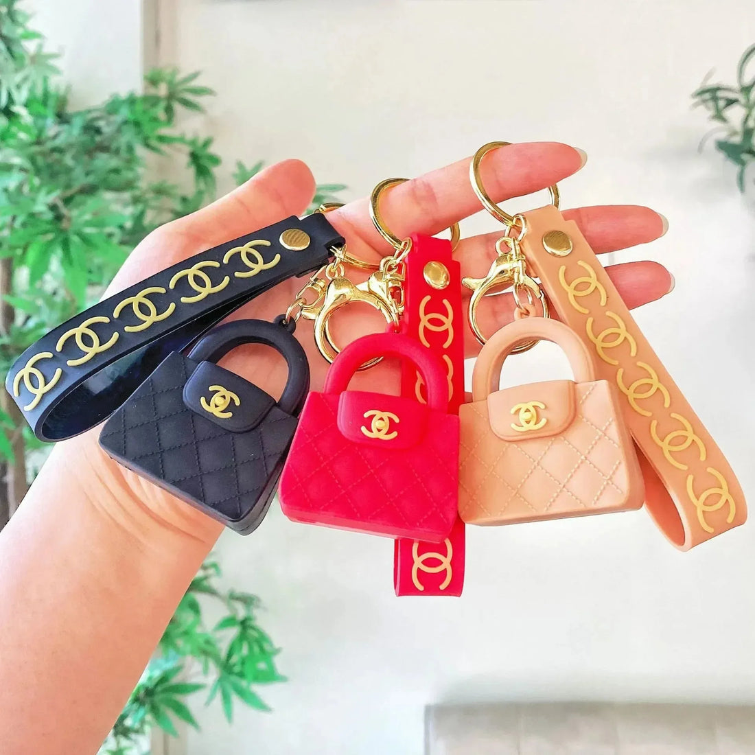 Luxury CC Bag Shaped Keychain