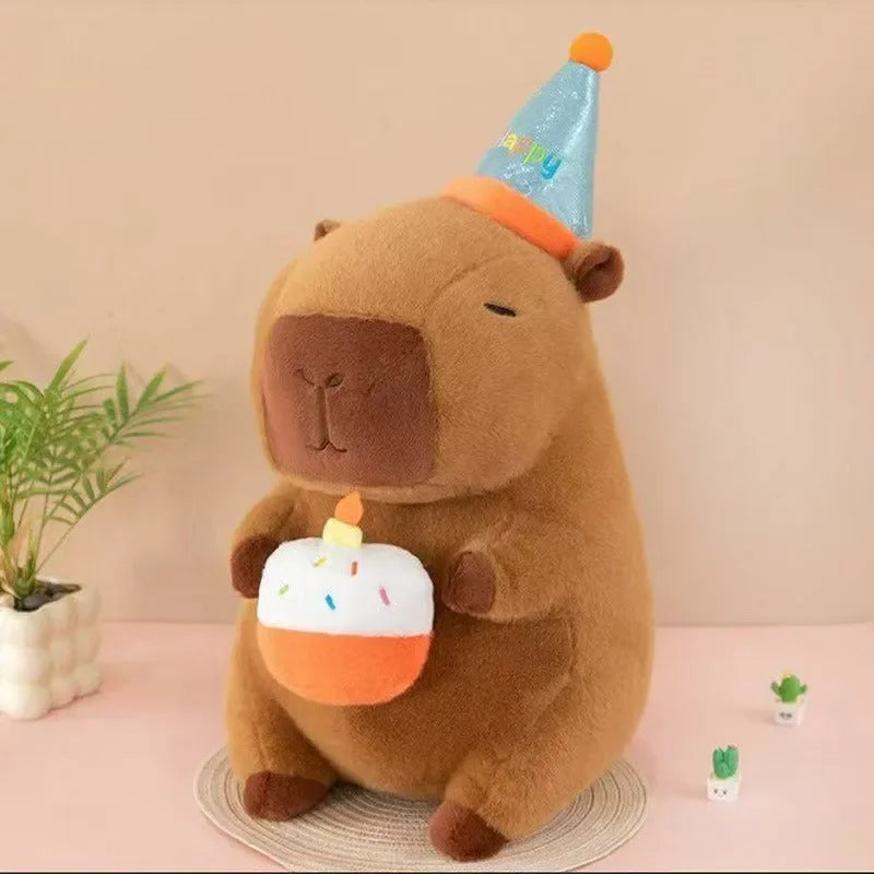 دمية كابيبارا المحشوة بعيد الميلاد السعيد 