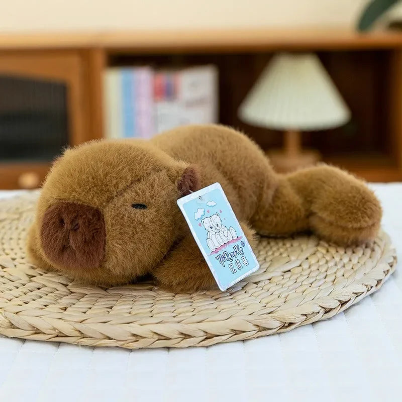 Lazy Lounger Capybara Plush Pillow