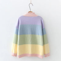 Fashion Rainbow Sweater Coat PN4007 - Bear Hugs