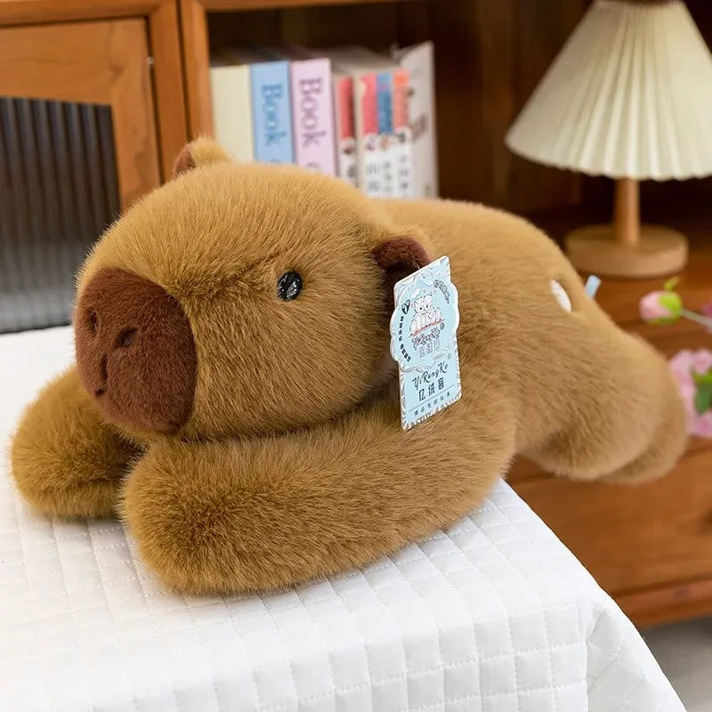Lazy Lounger Capybara Plush Pillow