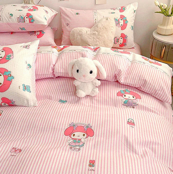 Pink Anime Bedding Set PN4684 - Bear Hugs