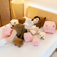 Capybara Cubist Cuddles Plush Stool