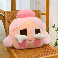 Tearful Crying Baby Plush Pillow