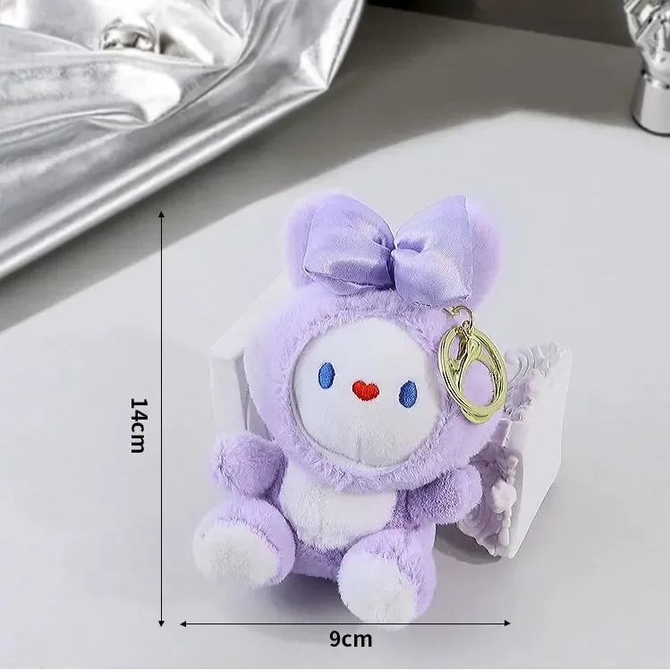 Colorful Bunny Buddies Plush Keychain
