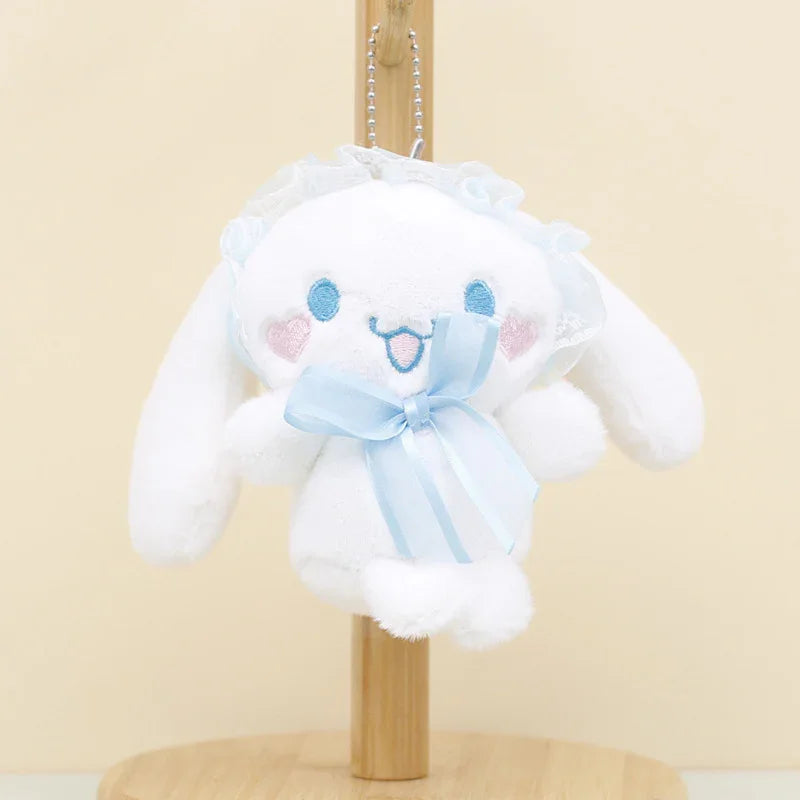 Frilly Friend Cinnamoroll Plush Keychain