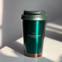 Starbucks Dark Green & Gold Thermos Mug (380 ml)