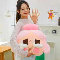 Tearful Crying Baby Plush Pillow
