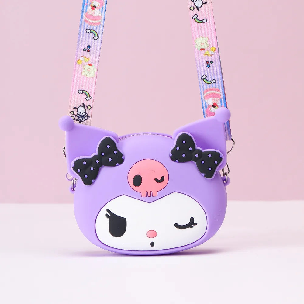 Kawaii Kuromi Silicon Sling Bag