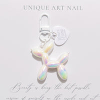 Balloon Heart Punk Dog Keychain