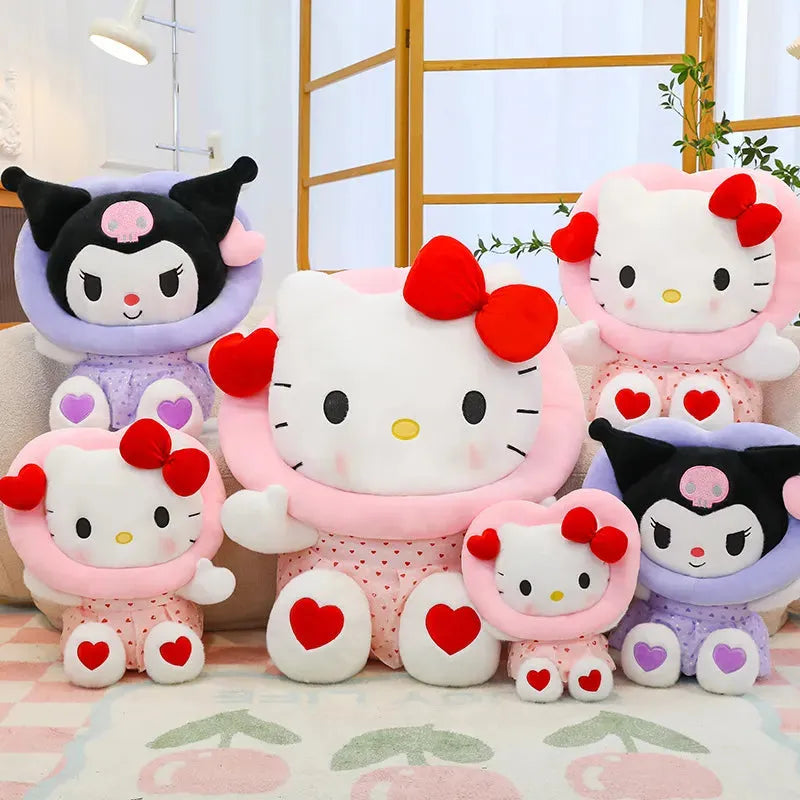 Sanrio Kuromi Hello Kitty Heart Plushies