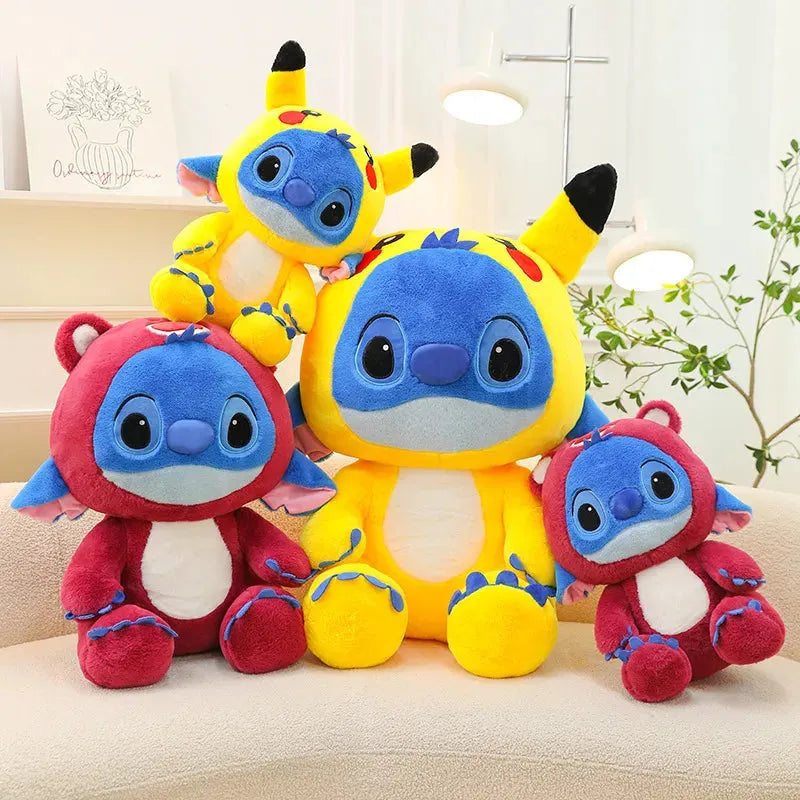 Stitch Cosplay Pikachu & Lotso Plush Dolls