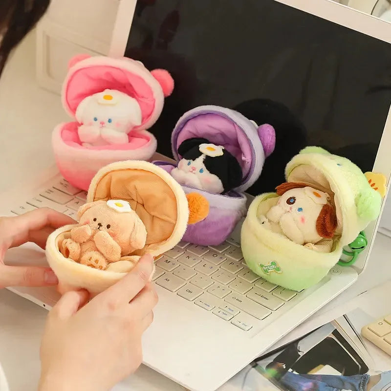 Pup-in-a-Pod Plush Keychain