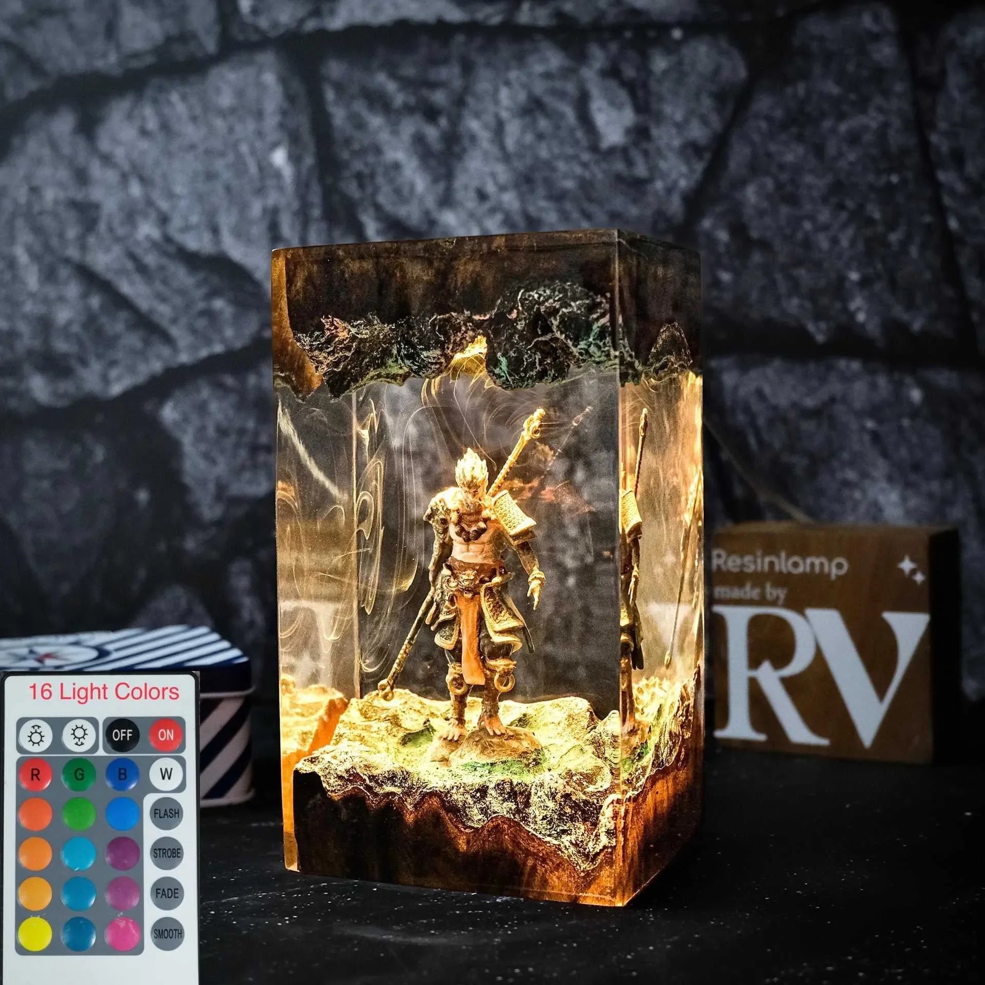 Monkey King's Glow Resin Night Light