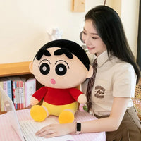 Peluche Shinichan et son copain cochon 