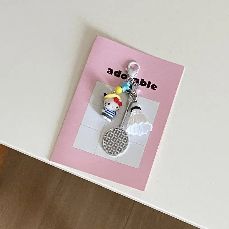 Hello Kitty Sports Ace Metal Keychain