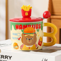 French Fries Bear Ceramic Mug (400 ml)