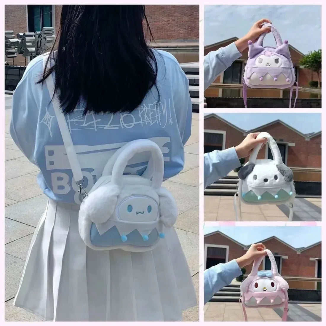 Kawaii Carryall Mini Plush Bucket Bag